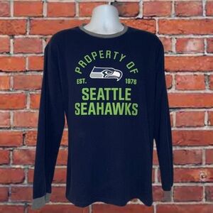 NFL Pro Line Seattle Seahawks Thermal Long Sleeve Henley Men’s Size - XXL